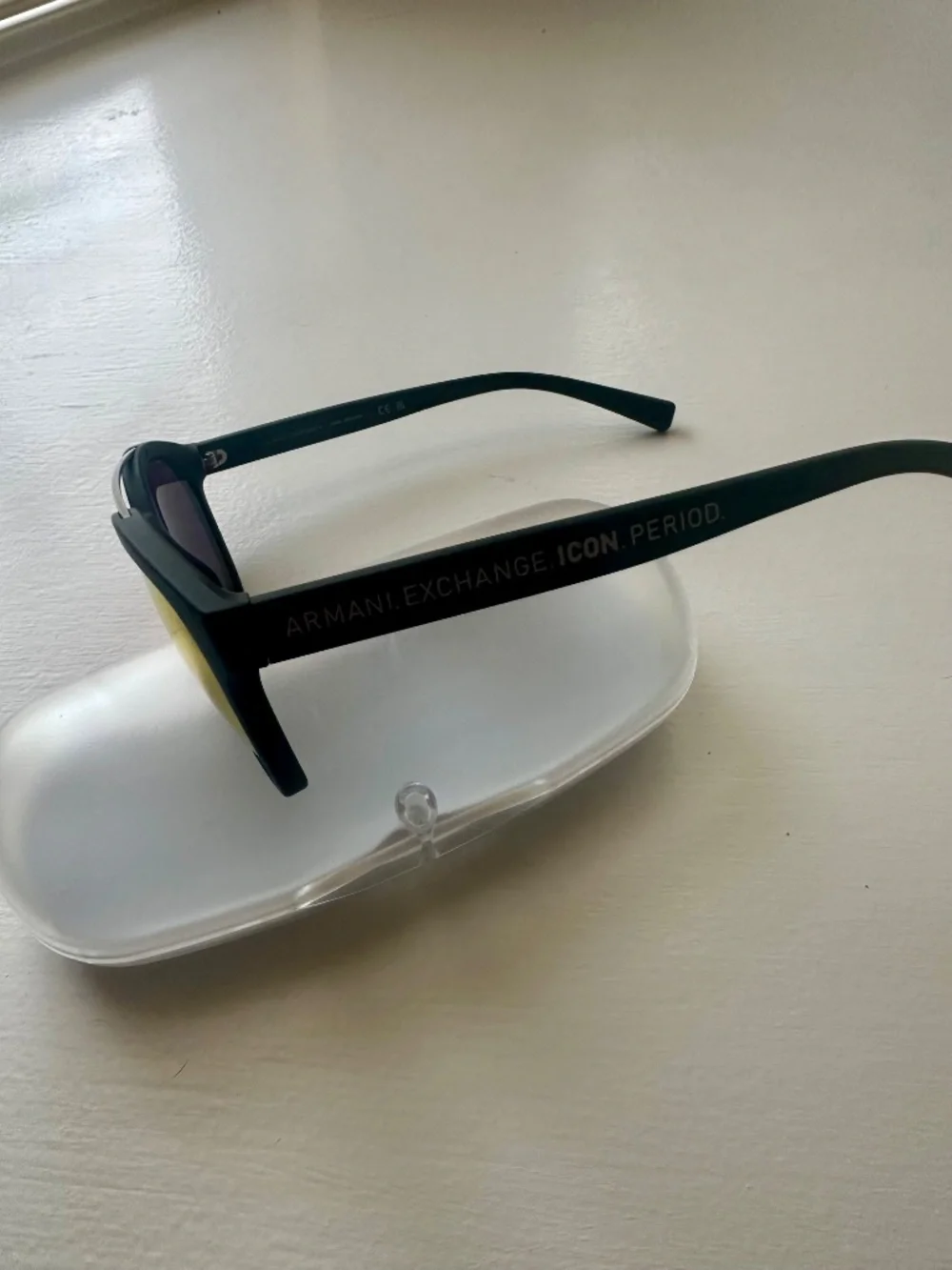 Armani Exchange AX4118S Unisex Sunglasses Black Frame Red Mirror Lenses 54-21